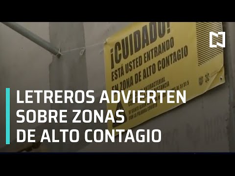 Coronavirus: Colocan anuncios de alerta por contagio de Covid-19 - A Las Tres