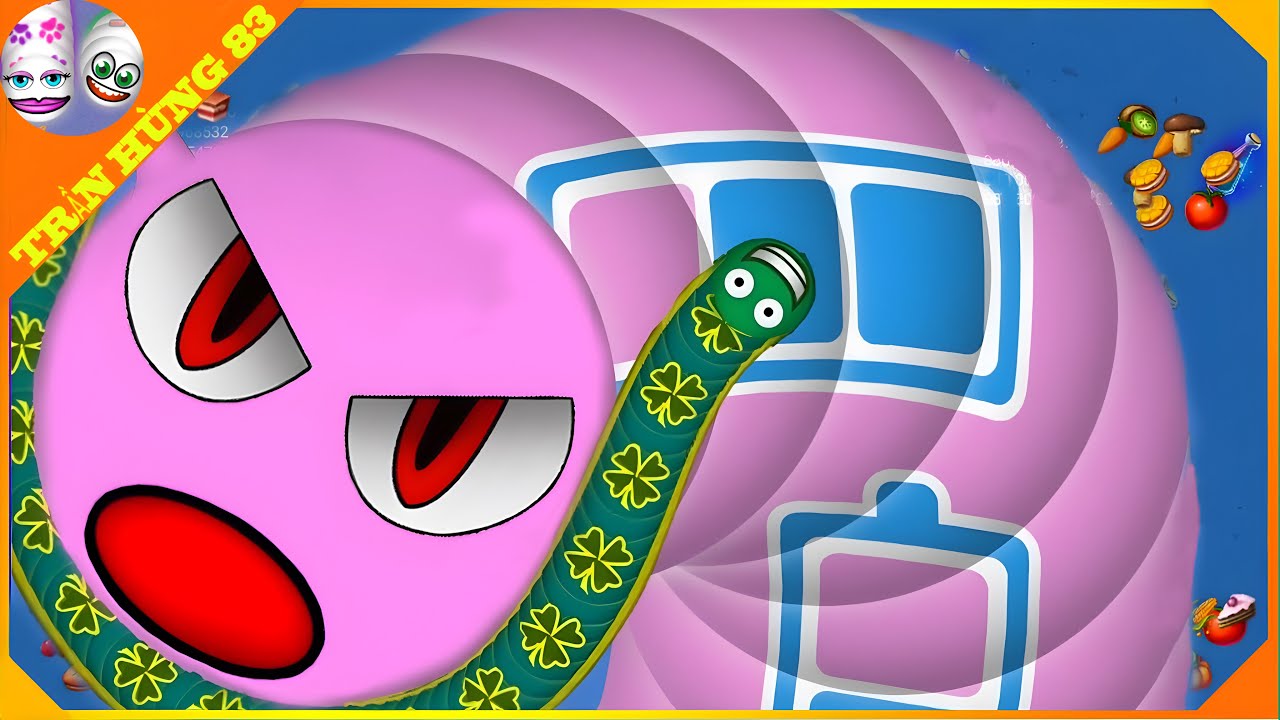 🐍WORMSZONE.IO | GIANT SLITHER SNAKE TOP 01 / Epic Worms Zone Best Gameplay! | Trần Hùng 83