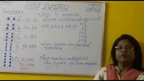 CMS : CLASS II MATHEMATICS EVEN NUMBERS
