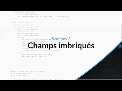 Tutoriel Symfony : Champs imbriqués