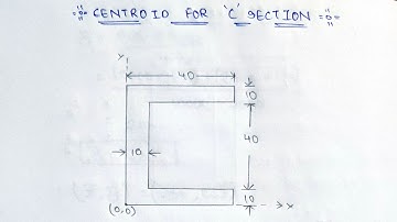 How to find centroid for C section in telugu | center of gravity | engineering mechanics