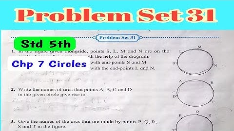 problem set 31 | class 5th maths| chp 7 circle Maharashtra State Board @Studyaware