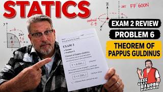 Statics: Exam 2 Review Problem 6, Theorem of Pappus Guldinus