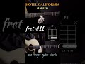 Hotel California - easy chords using  one finger  only  #shorts