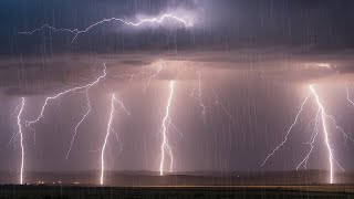 Heavy Rain And Thunderstorms For Sleeping  Deep Sleep In 3 Minutes With A Thunderstorm On The Roof