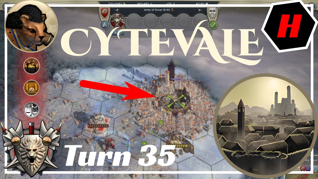 Capturing Cytevale, the Eternal City | Age of Wonders 3 | HBP's 4-Player FFA #012 - Turn 35