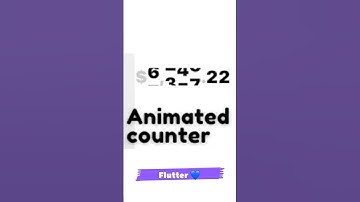 Flutter Animated Counter #flutter #dart #animation #ui #practice #developer #ticker