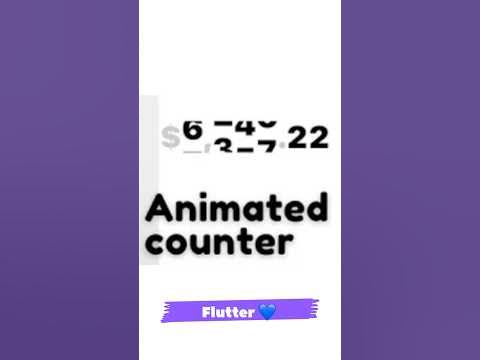Flutter Animated Counter #flutter #dart #animation #ui #practice # ...