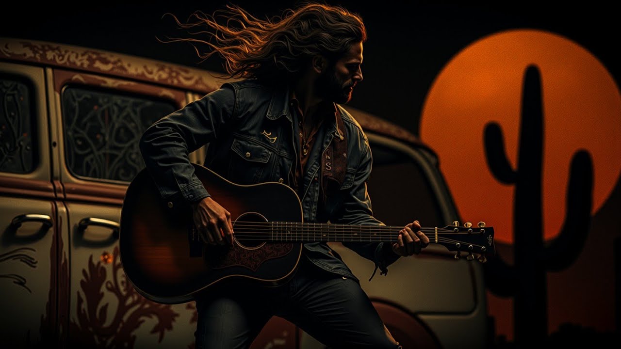 Psychedelic Desert Rock Jam ~ Cosmic Guitar Instrumental for Night Drives