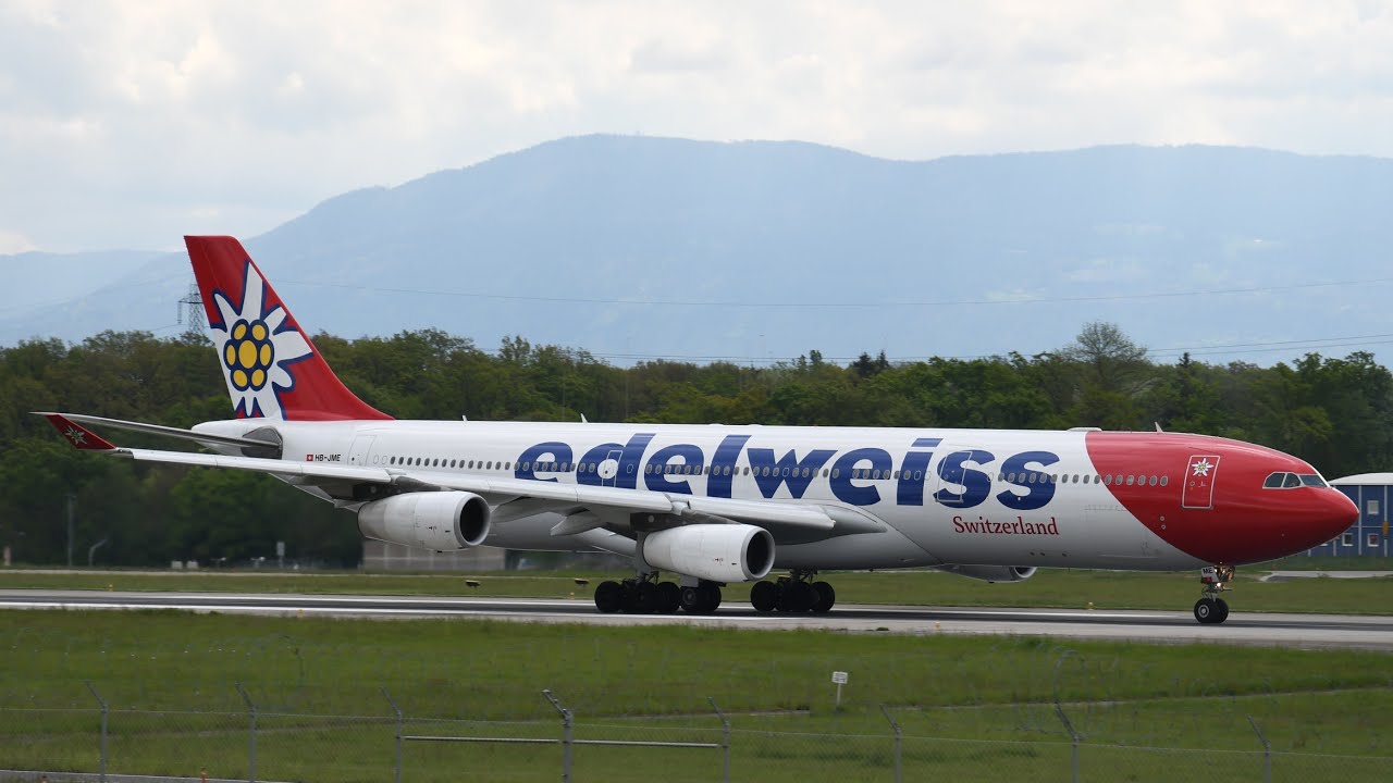 Herpa Modèle Avion Edelweiss A340-300 HB-JMC - Échelle 1:200 Avec Support