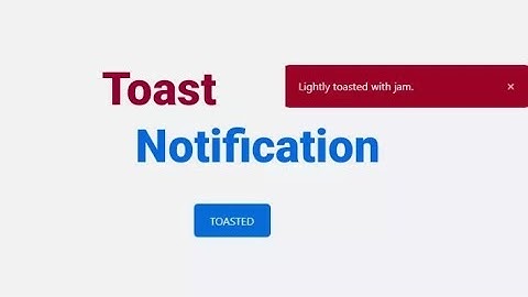 Toast Notification with Progress Bar in HTML CSS & JavaScript