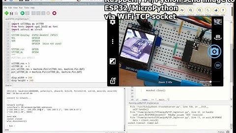Raspberry Pi/Python Server send image to ESP32/MicroPython Client via WiFi TCP socket