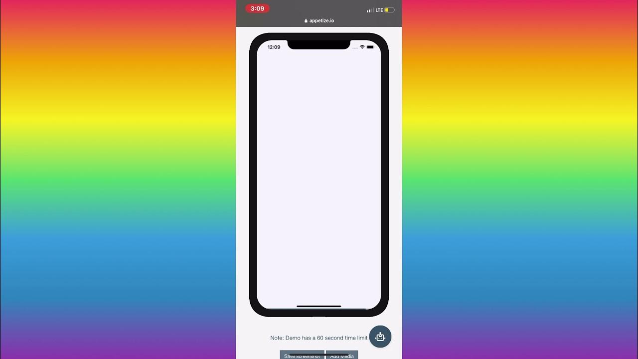 Making the text bold on appetize.io iPhone 11 Pro Max iOS 13.7 YouTube