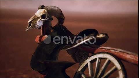 Horse Saddle on the Fence in Monument Valley | Motion Graphics - Envato elements