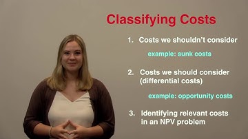 Video 22 - NPV: Differentiating Sunk Costs and Opportunity Costs