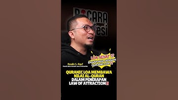 Benarkah Law of Attraction (LoA) Membawa Kepada Kesesatan⁉️ Quranic LoA Solusinya⁉️