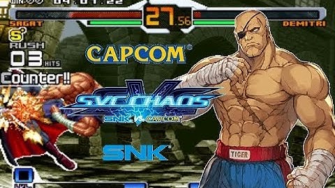SNK vs. Capcom: SVC Chaos [60fps] Hardest-Sagat No Lose ALL