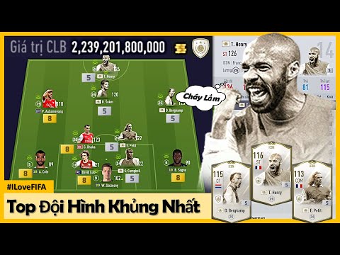 Top Đội Hình Arsenal Nhanh & Khủng Nhất Server: 2400 Tỷ GTĐH Với HENRY, PETIT, BERGKAMP ICON +5