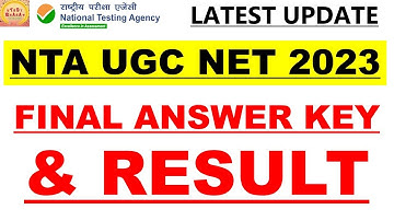 Nta ugc net 2023 Final answer key and Result Latest update #studybharat #Amanvohra #9888523440