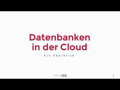 Datenbanken in der Cloud - Ein Überblick - Vortrag auf den sqlDays 2019