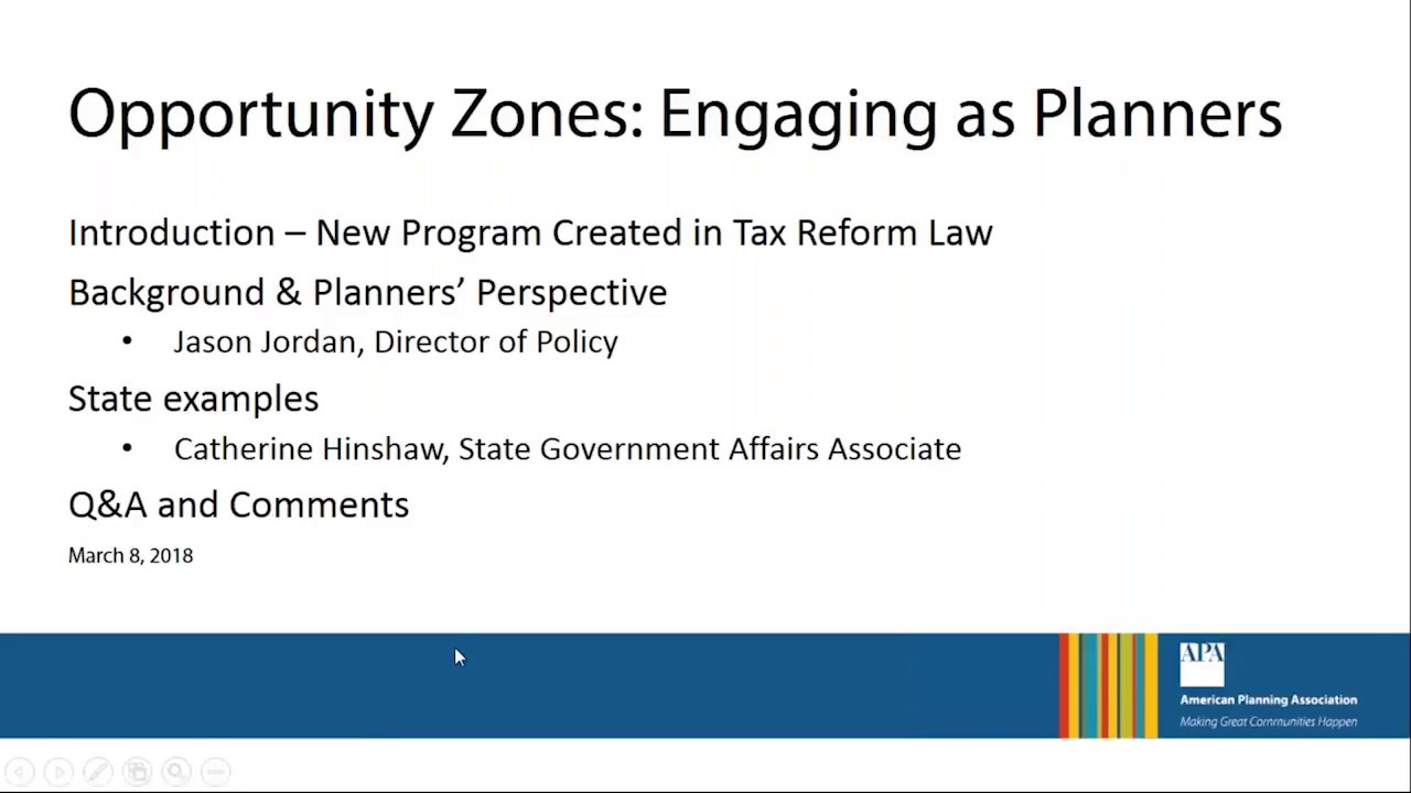Opportunity Zones How Planners Can Take Advantage of the New Program