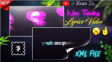 New Attitude Lyrics Video-💀👍 || New Xml File Alight Motion "!😎💦 Video Creator By -@copy_jisan_08