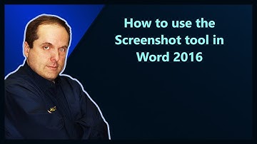 How to use the Screenshot tool in Word 2016