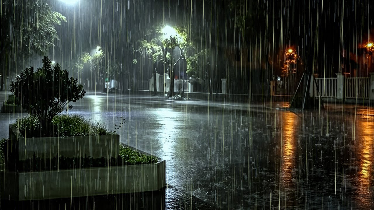 Sleep Without Worries | Gentle Rain on Quiet Street | ASMR Rain, Deep Sleep Rain, Insomnia