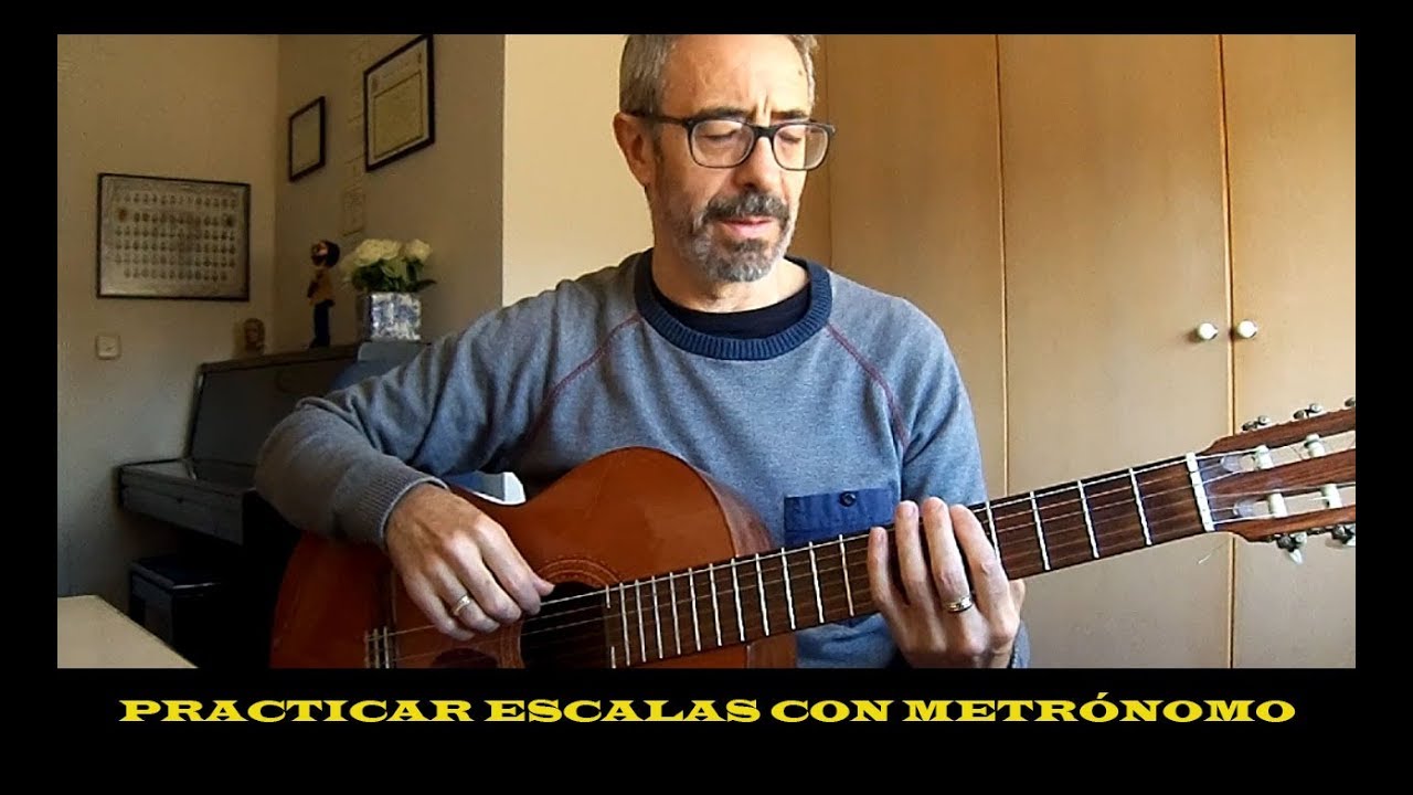 Practicar escalas con metrónomo