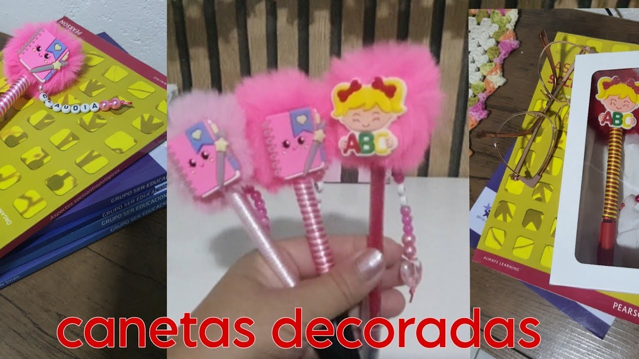 Como faço canetas decoradas, opção de presente para o dia dos professores 