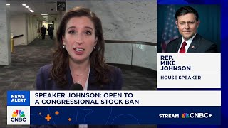 Speaker Mike Johnson says he's open to a congressional stock ban