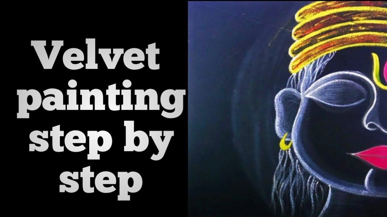 Poster color velvet painting Lord krishna step by step YouTube