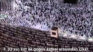Tarık Suresi Kabe imamı Sudais Türkçe Altyazılı Mealli