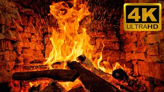 Relaxing Fireplace Ambience 🔥 Wonderful Fireplace Burning 4K Uhd (3 Hours) 🔥 Virtual Fireplace 4K