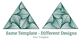 Spiral Pattern Drawing For Beginners | Spiral Pattern in Triangle | Free Template