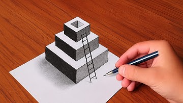 Tutorial Next-Level 3D Optical Illusion Art You Must Try - How to Draw 2025 Class Day 34