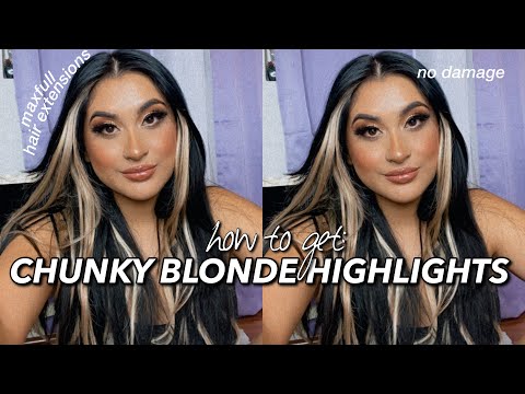 HOW TO SPICE UP YOUR HAIR W/ HAIR EXTENSIONS - Maxfull Blonde Highlight Clip in extensions (review)