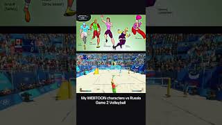 my WEBTOON characters vs Russia Volleyball game 2 #riseofrugby #gaming #customcharacters