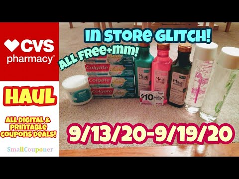 CVS Haul 9/13/20-9/19/20! Glitch! All Free! All Digital and Printable Coupon Deals!