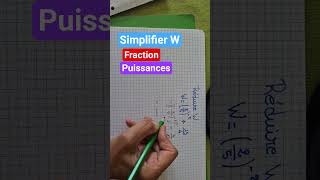 Simplifier w ....584 #scool #mathematique #mathematiques #fraction