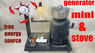 mini generator DIY! Free energy source from waste oil stove- Creative inventions LMTN