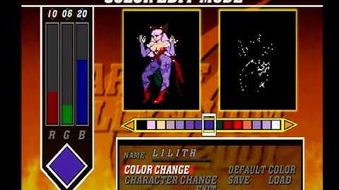 (Capcom vs SNK 2) Lilith Aensland [Morrigan Color Edit]