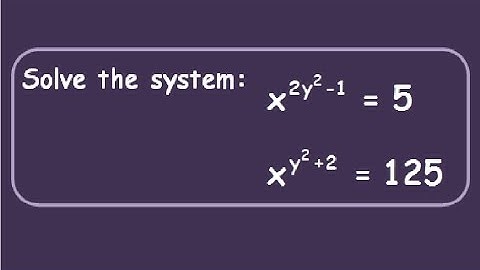 System of Exponential Equations problem 5