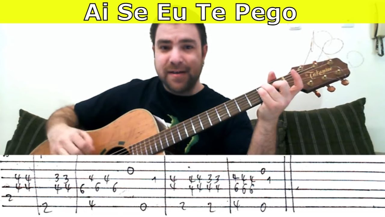 Tutorial: Ai Se Eu Te Pego - Fingerstyle Guitar w/ TAB