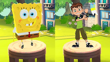 Ben 10 Up To Speed VS Tag with Ryan SpongeBob SquarePants - All Characters Unlocked Gameplay