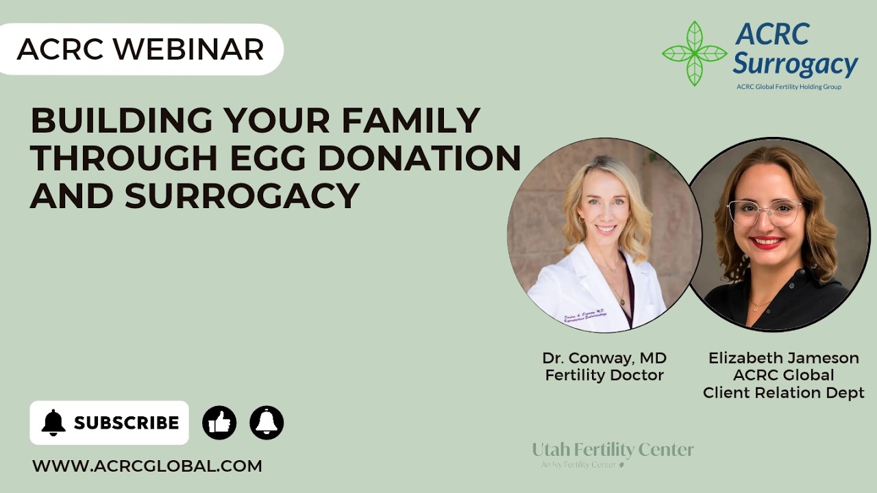 ACRC global and Utah fertility clinic free webinar about surrogacy and egg donation 