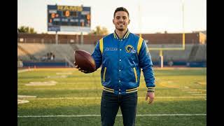 RAMS FAN CATCHES FOOTBALL WEARING STARTER JACKET #rams #ramsnation #vintage