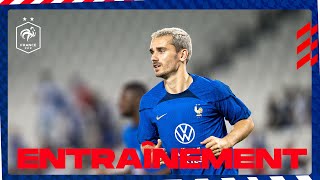 Premier entraînement des Bleus au Qatar I FFF 2022