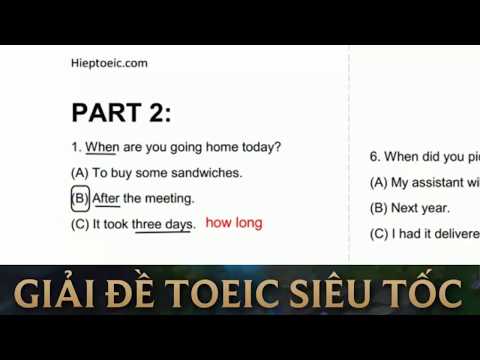 Video 500 TOEIC quá dễ | Bí kíp giải đề TOEIC part 2 Nghe Gà... - youtube
