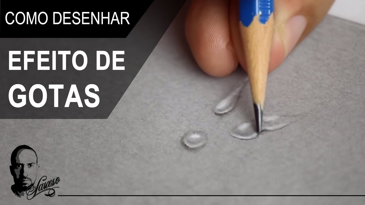 Como desenhar Efeito de Gotas Realistas - Charles Laveso